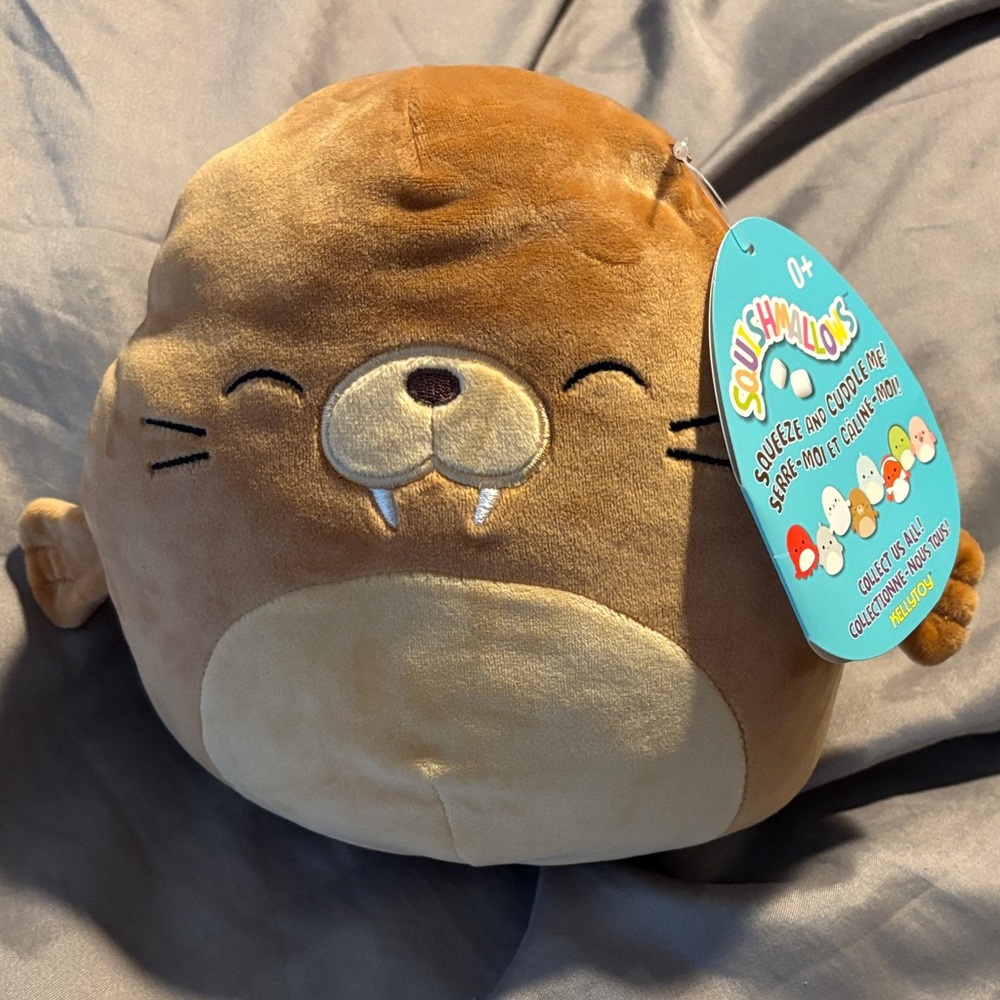 Squishmallows Tan and Cream Walrus Plush